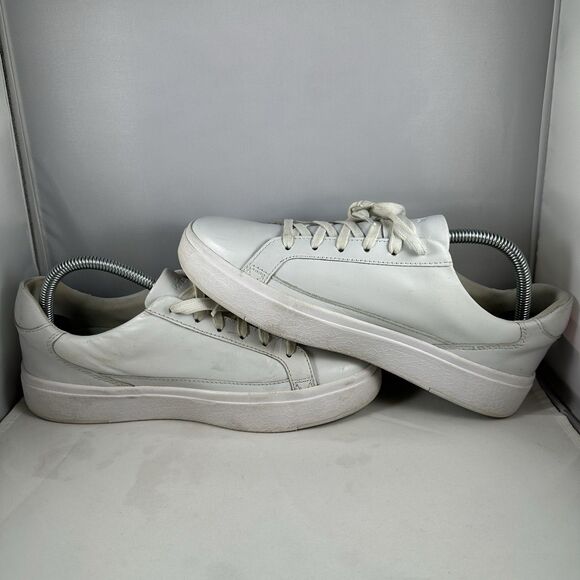 Kizik Vegas Walking Shoes Men’s 7.5 / 9 Women’s White Leather Casual Lace Up - Picture 7 of 9